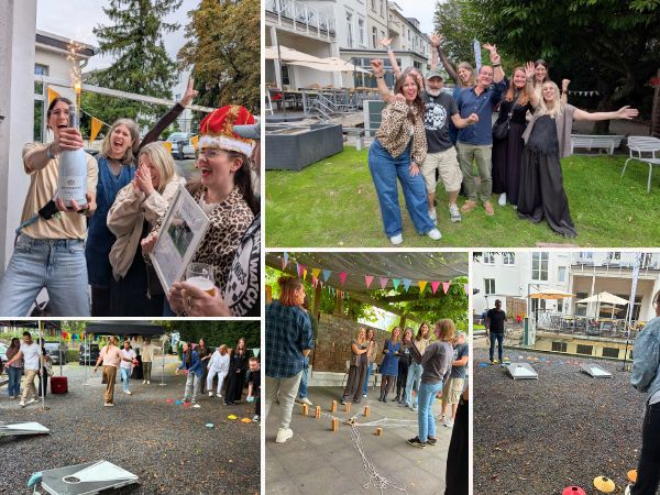 Collage aus Impressionen einer Teamolympiade Bonn