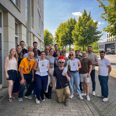 Siegerehrung bei Schnitzeljagd in Dortmund