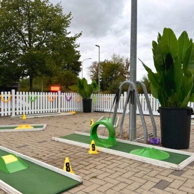 Mini-Golf Station bei Sommerfest