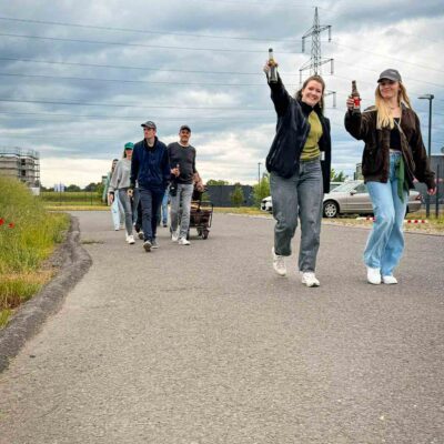 Gruppe während Bierrallye Köln