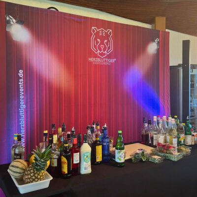 Cocktail Set-up bei Cocktail Teamevent