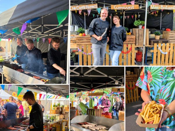Collage mit Eindrücken vom Grillfest