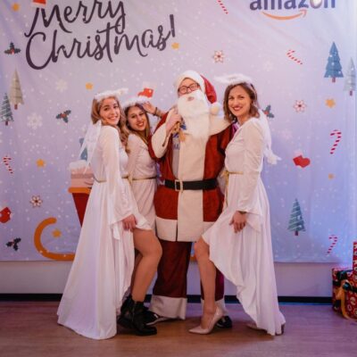Weihnachtsengel und Weihnachtsmann