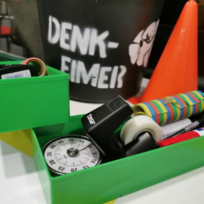 Denkeimer und weiteres Equipment bei Workshop