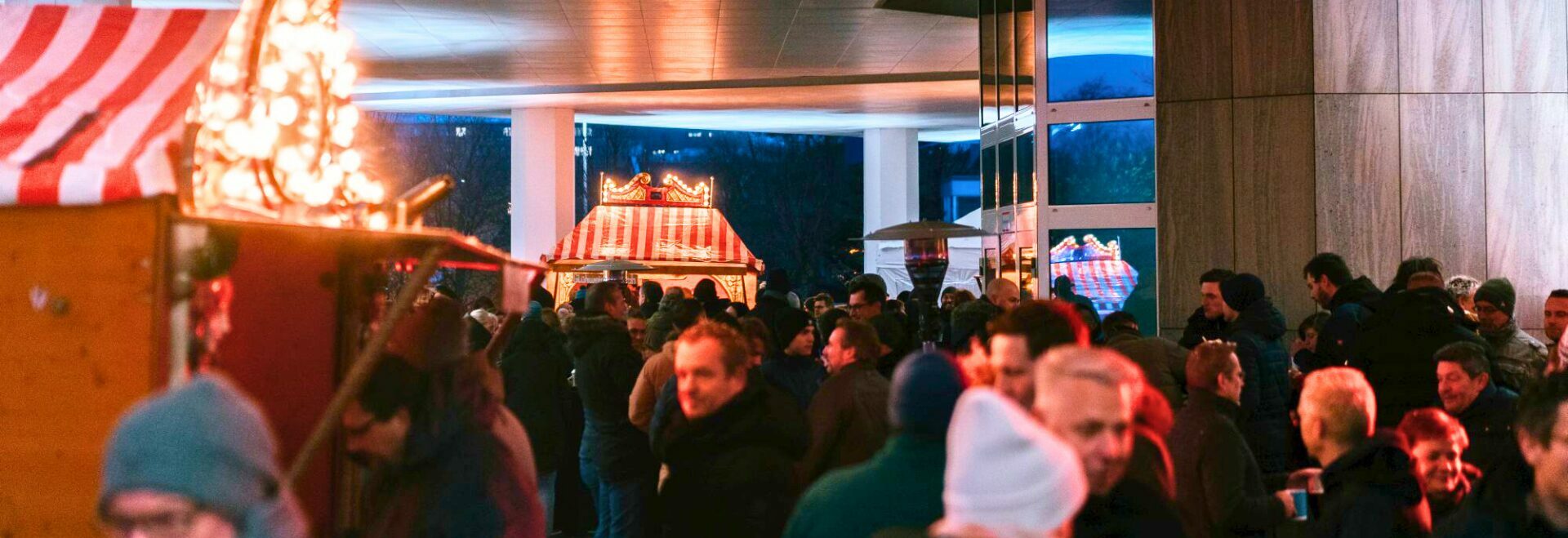 Weihnachtsmarkt-Party Set-up