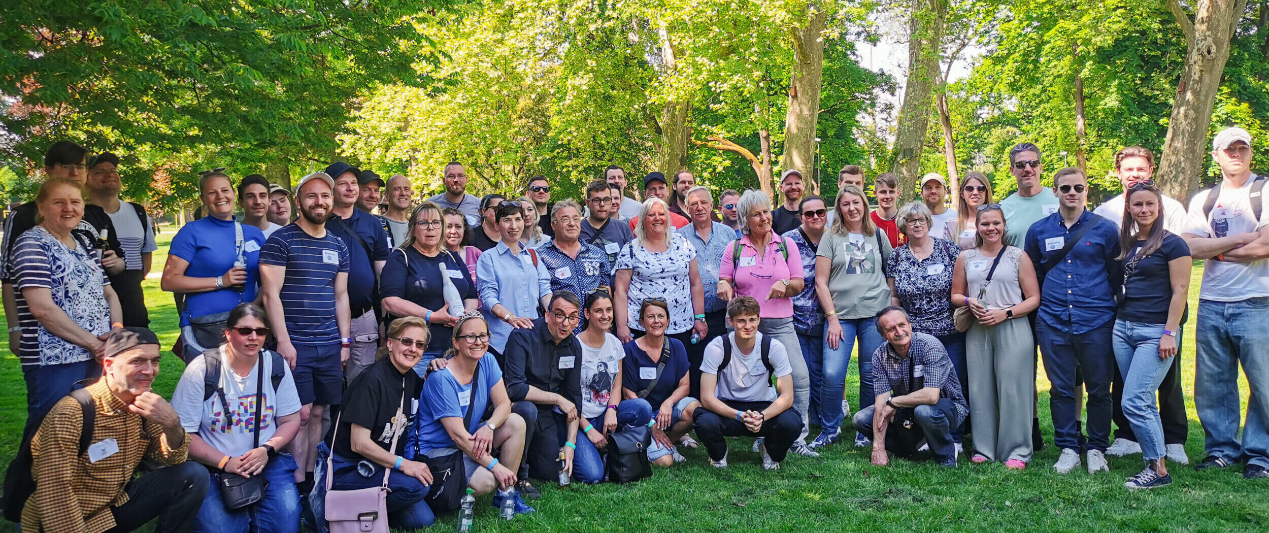 Gruppenfoto einer Stadtrallye Köln im Stadtgarten