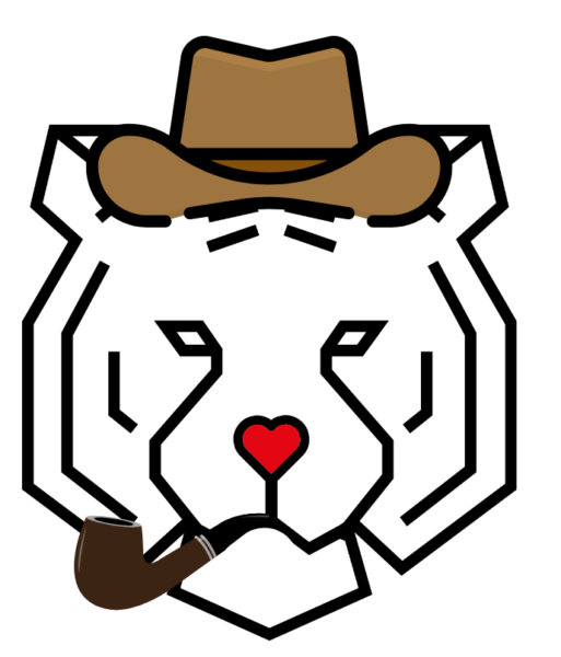 Herzbluttiger im Western Look mit Hut und Pfeife