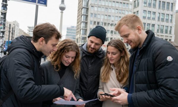 Gruppe bei Stadtrallye Berlin