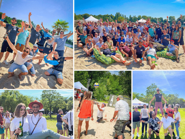 Collage von der Strand Olympiade am Otto Maigler See
